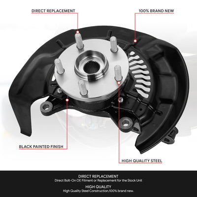 Front Right Side Loaded Knuckle Assembly <br> 10-15 Lexus RX350 RX450H, 08-17 Toyota Highlander