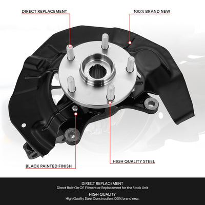 Front Left Side Loaded Knuckle Assembly <br> 04-06 Lexus RX330 RX350 RX400H, 06-07 Toyota Highlander