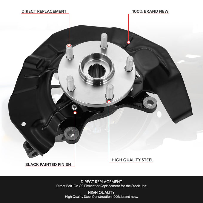 Front Left Side Loaded Knuckle Assembly <br> 04-06 Lexus RX330 RX350 RX400H, 06-07 Toyota Highlander