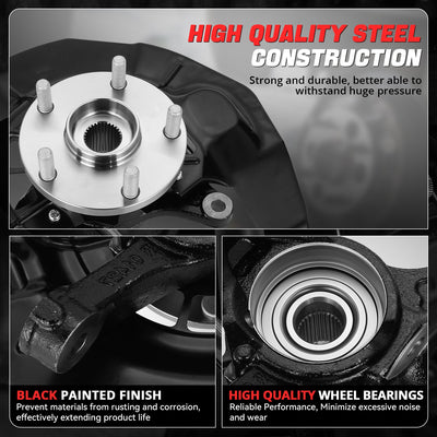 Front Left Side Loaded Knuckle Assembly <br> 04-06 Lexus RX330 RX350 RX400H, 06-07 Toyota Highlander