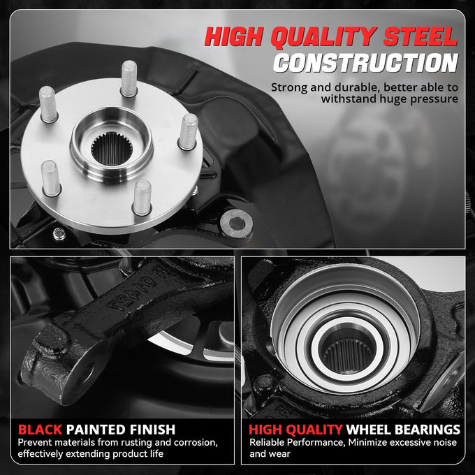 Front Left Side Loaded Knuckle Assembly <br> 04-06 Lexus RX330 RX350 RX400H, 06-07 Toyota Highlander