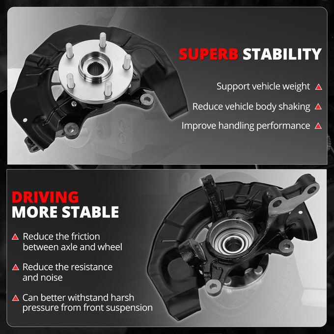 Front Left Side Loaded Knuckle Assembly <br> 04-06 Lexus RX330 RX350 RX400H, 06-07 Toyota Highlander