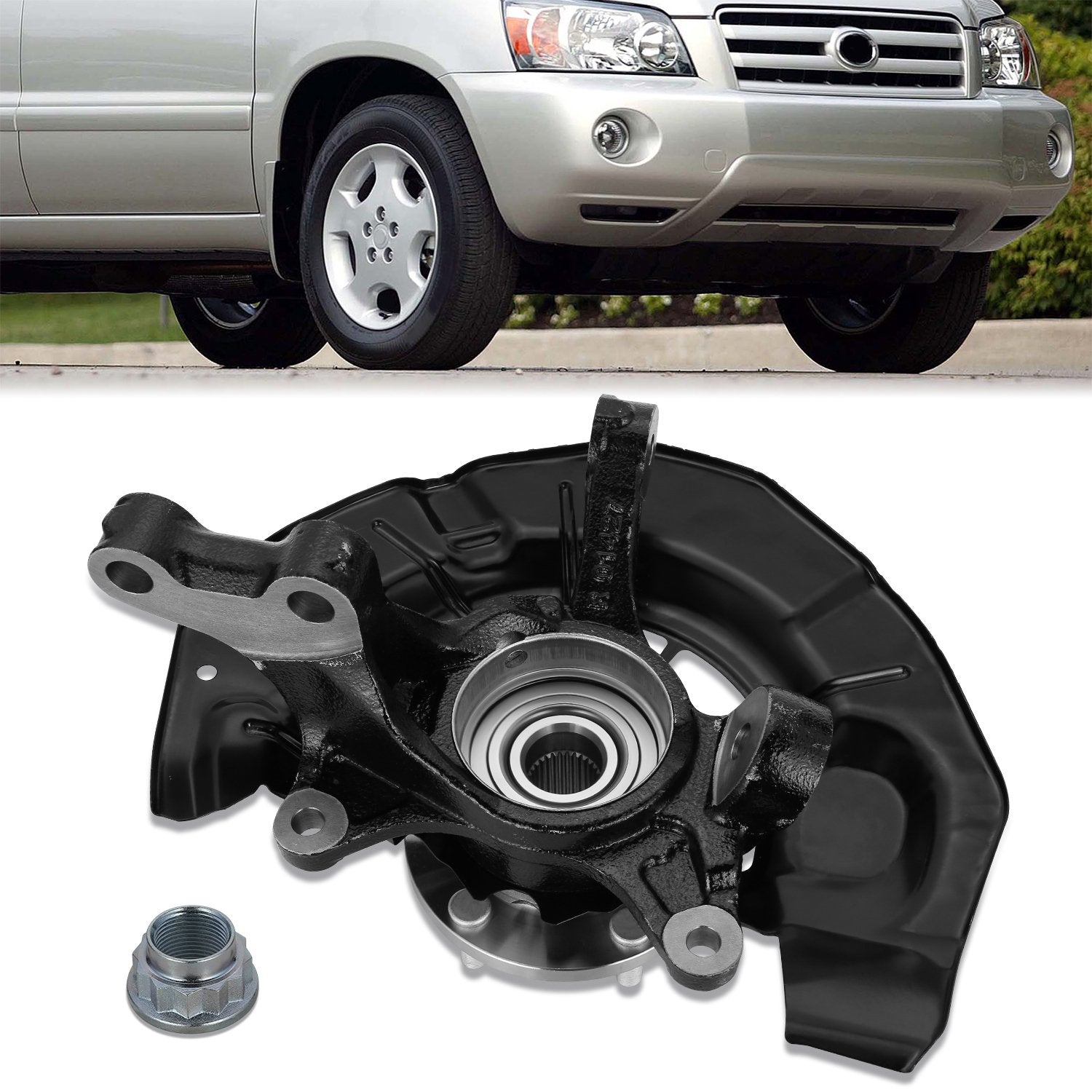 Front Right Side Loaded Knuckle Assembly <br> 04-06 Lexus RX330 RX350 RX400H, 06-07 Toyota Highlander