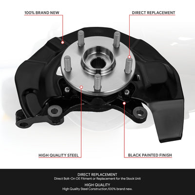 Front Left Side Loaded Knuckle Assembly <br> 04-07 Toyota Highlander