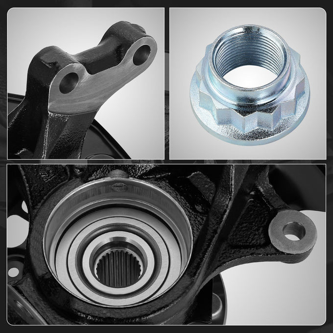 Front Left Side Loaded Knuckle Assembly <br> 04-07 Toyota Highlander