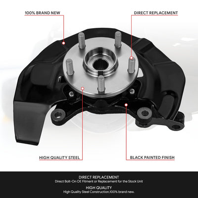 Front Right Side Loaded Knuckle Assembly <br> 04-07 Toyota Highlander