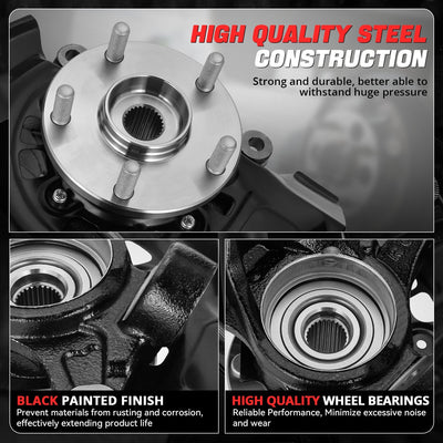 Front Right Side Loaded Knuckle Assembly <br> 04-07 Toyota Highlander