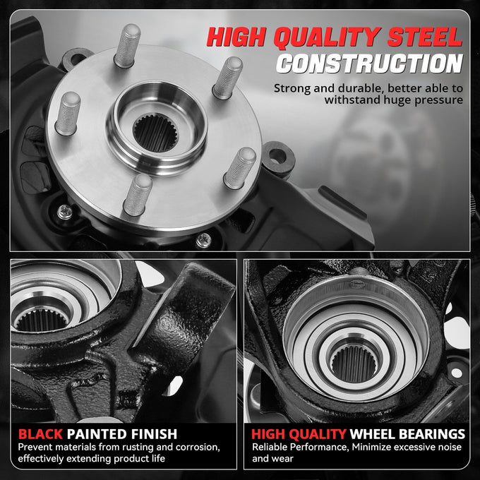 Front Right Side Loaded Knuckle Assembly <br> 04-07 Toyota Highlander