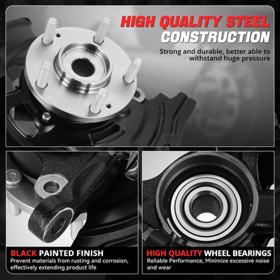 Front Left Side Loaded Knuckle Assembly <br> 11-13 Hyundai Sonata