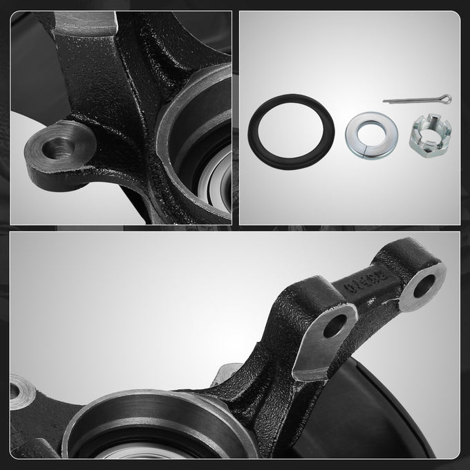 Front Left Side Loaded Knuckle Assembly <br> 11-13 Hyundai Sonata