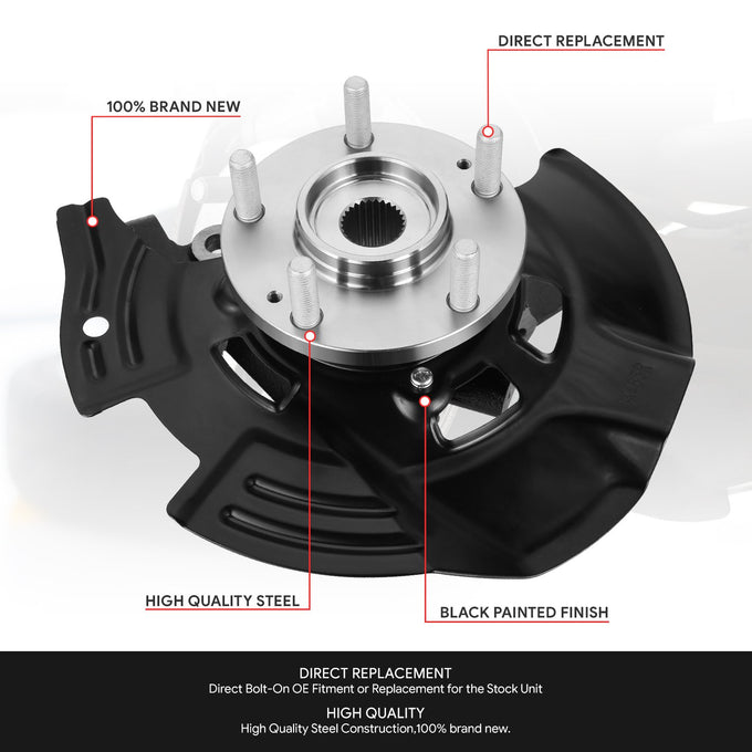 Front Right Side Loaded Knuckle Assembly <br> 11-13 Hyundai Sonata
