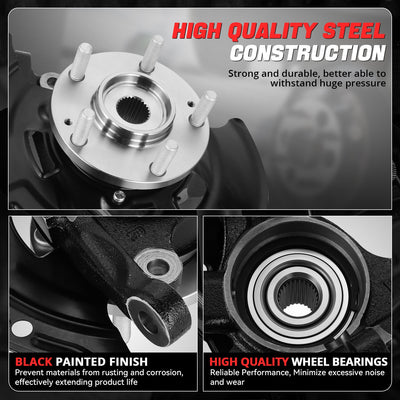 Front Right Side Loaded Knuckle Assembly <br> 11-13 Hyundai Sonata