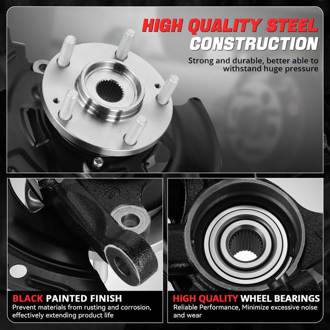 Front Right Side Loaded Knuckle Assembly <br> 11-13 Hyundai Sonata