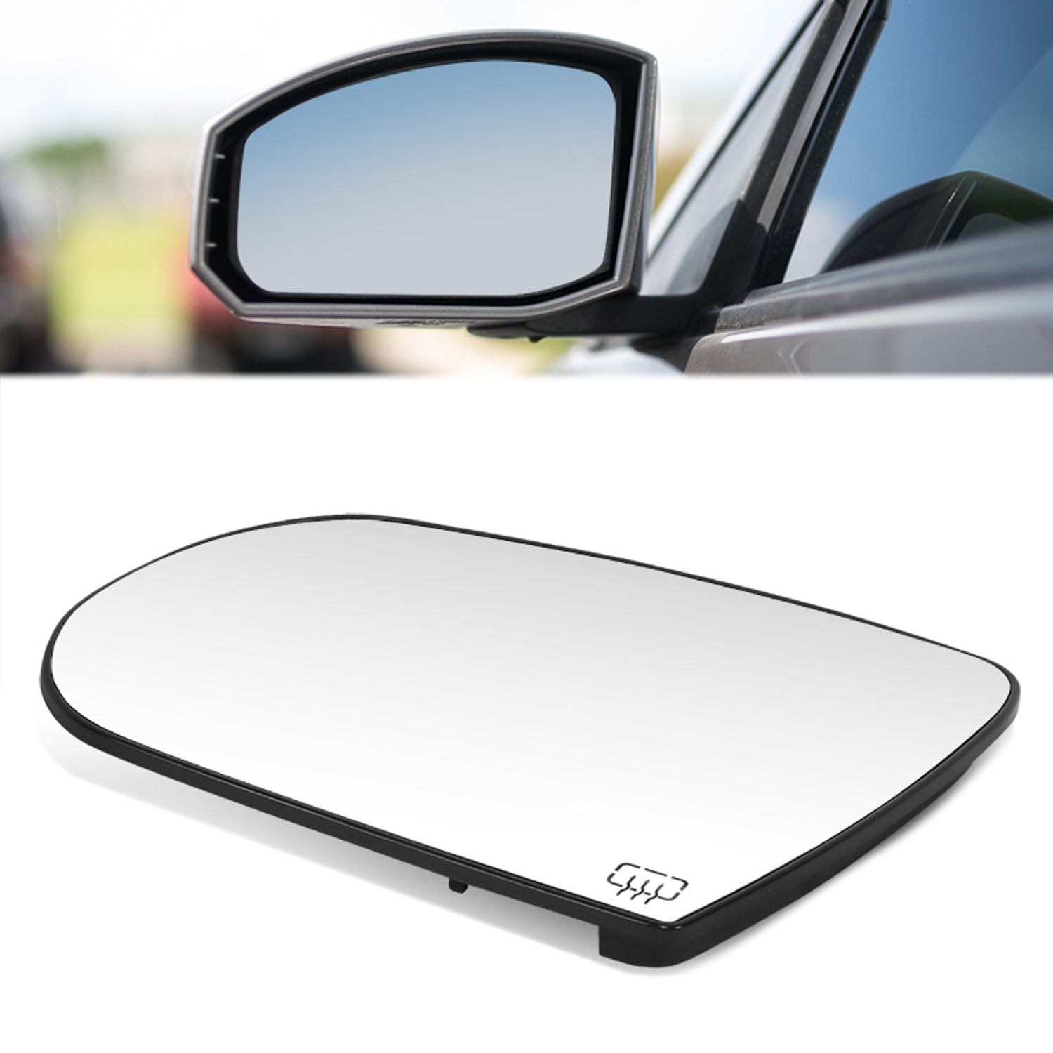 Factory Style Mirror Glass (Driver Left) <BR>14-23 Jeep Cherokee
