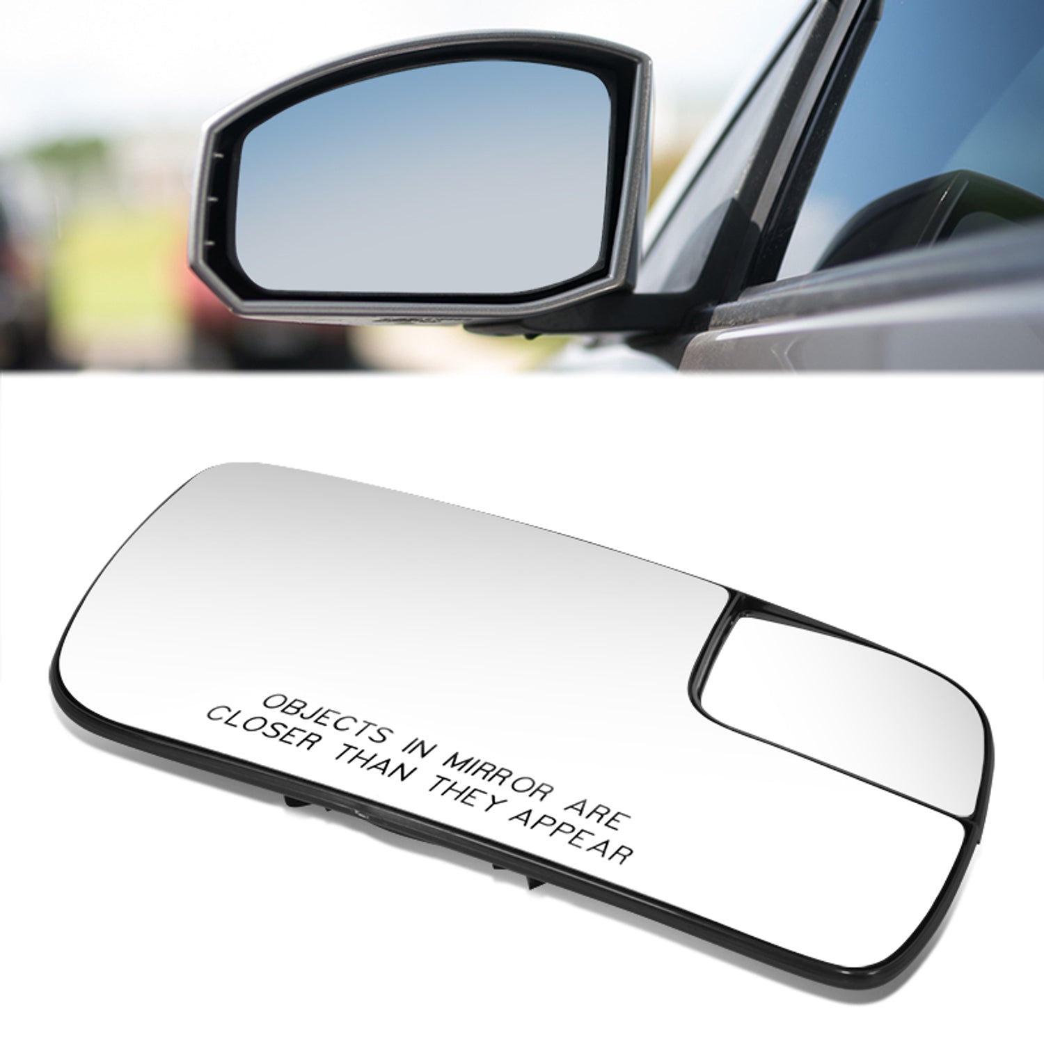 Factory Style Mirror Glass (Passenger Right) <BR>13-19 Ford Flex