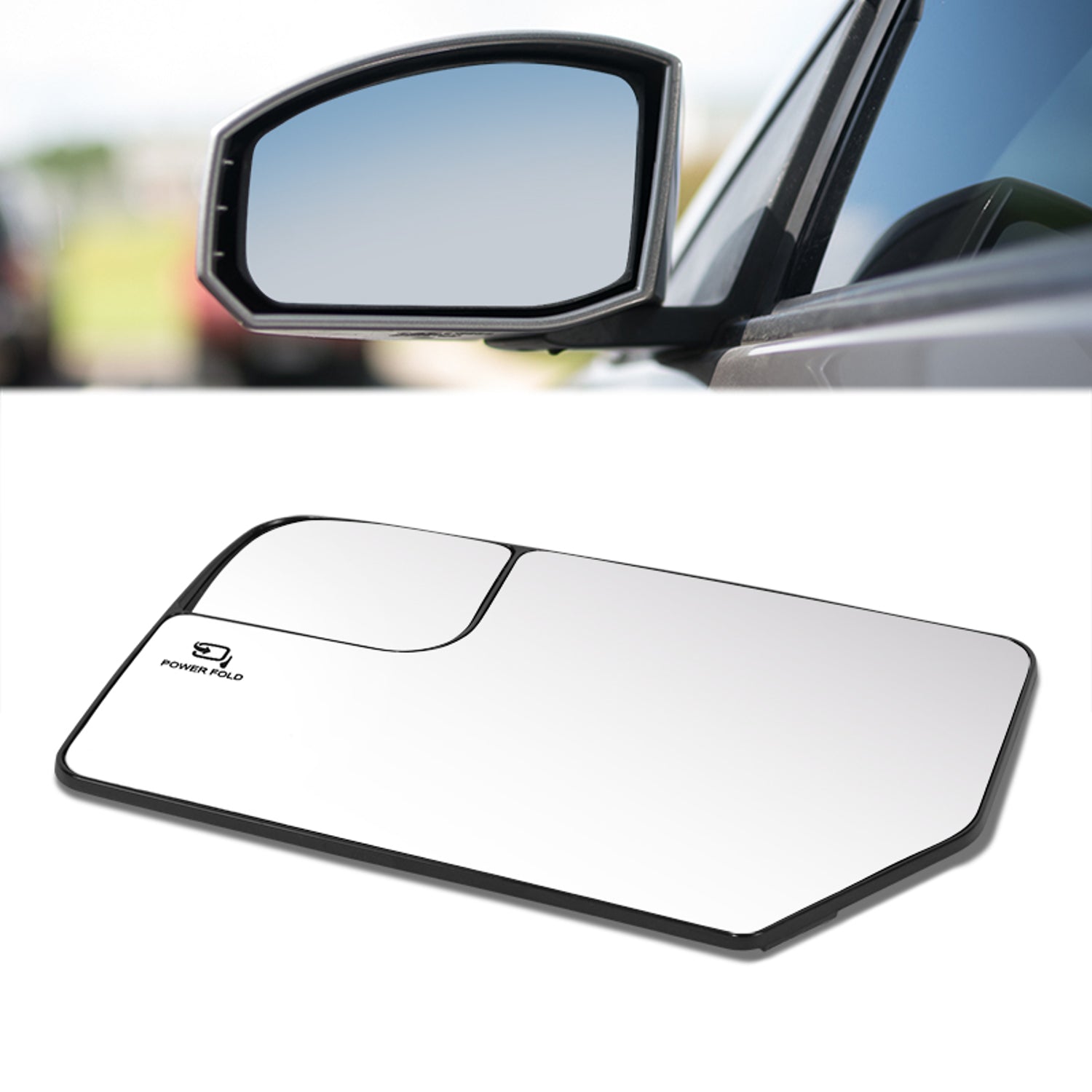 Factory Style Mirror Glass (Driver Left) <BR>12-17 Ford Expedition, 12-14 Lincoln Navigator