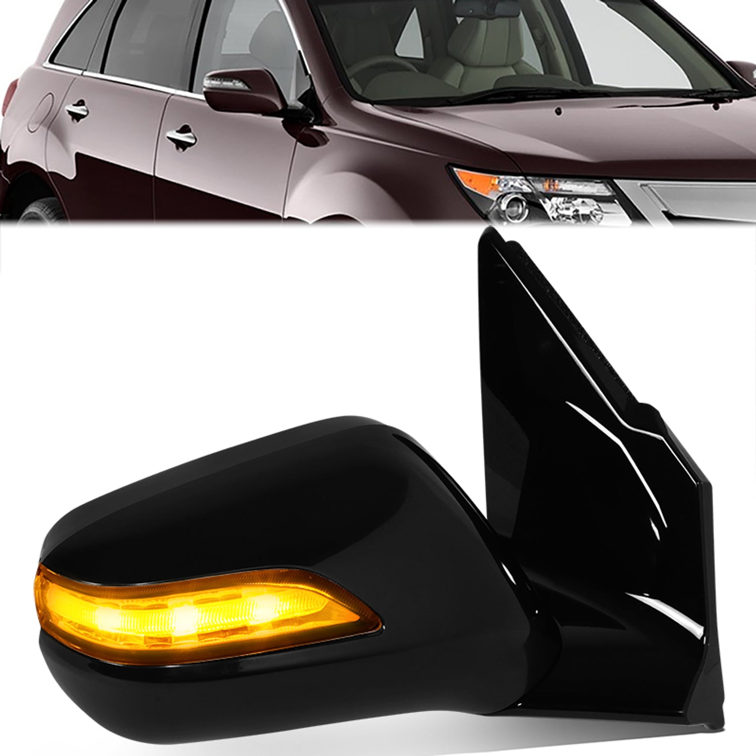 Right Side Powered Door Mirror w/ Heated<br>10-13 Acura MDX
