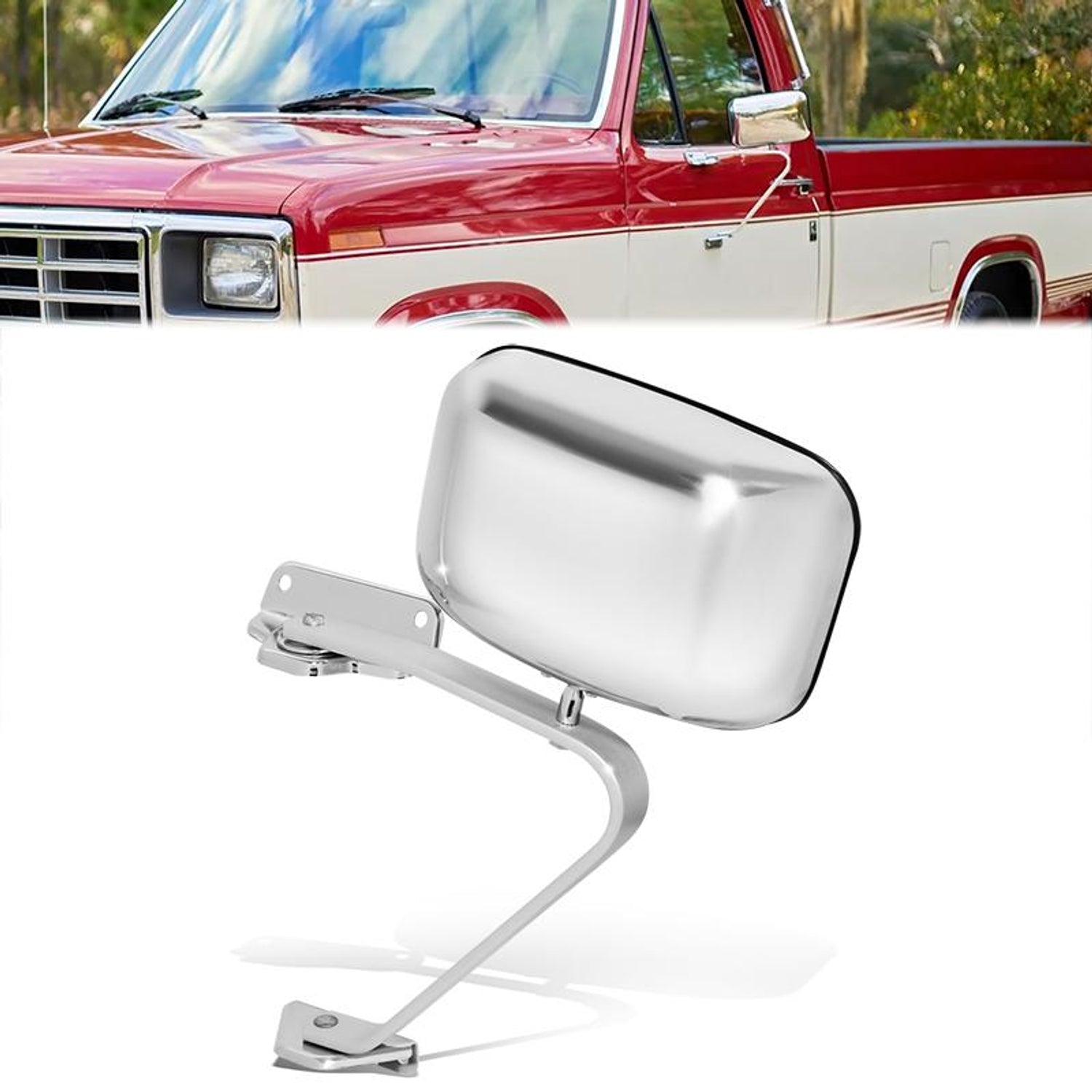 Factory Style Left Side Door Mirror<br>80-86 Ford F-150