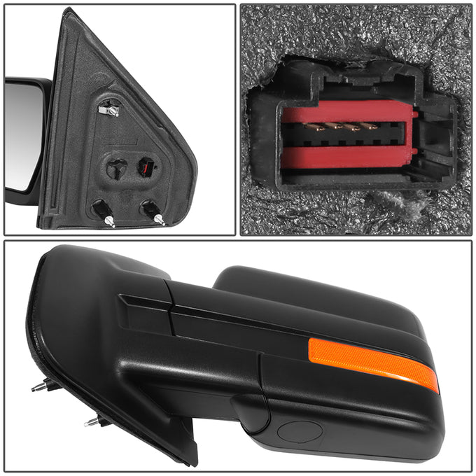 Powered Side View Mirrors With Heated, Signal <BR>11-14 Ford F-150