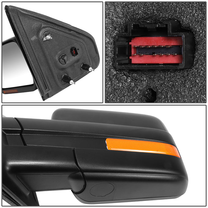 Powered Side View Mirrors With Heated, Signal <BR>11-14 Ford F-150