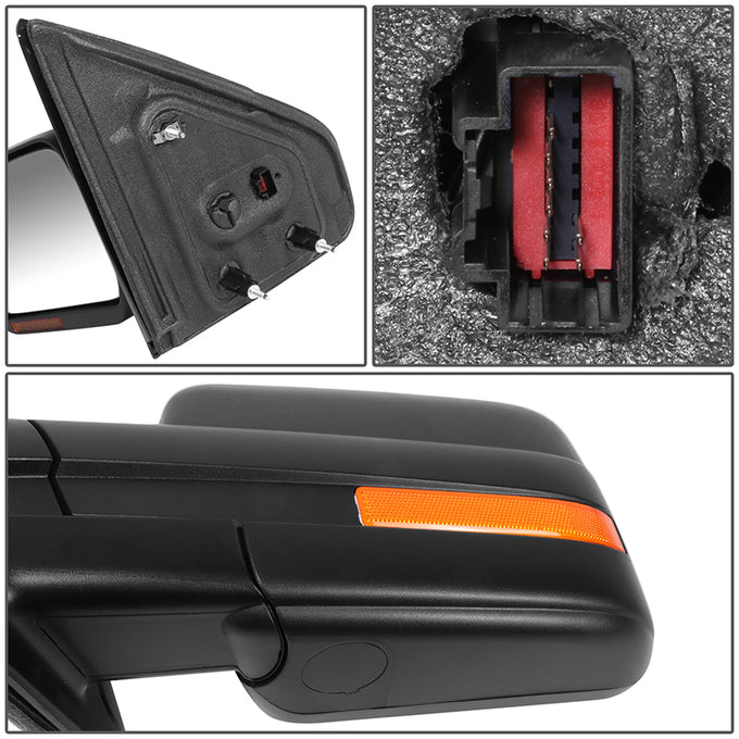 Powered Side View Mirrors With Heated, Signal <BR>11-14 Ford F-150