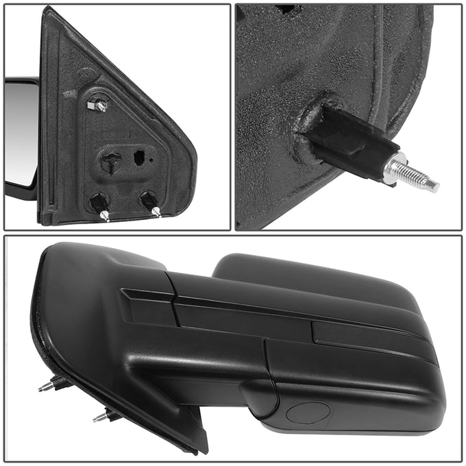 Manual Side View Mirror (Driver)<BR>11-14 Ford F-150
