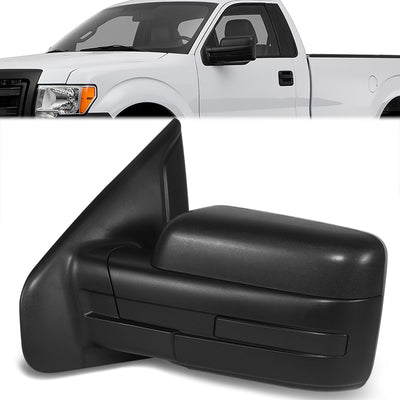 Manual Side View Mirror (Driver)<BR>11-14 Ford F-150