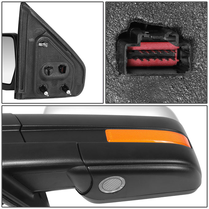 Powered Side View Mirrors With Heated, Signal, Memory <BR>09-10 Ford F-150