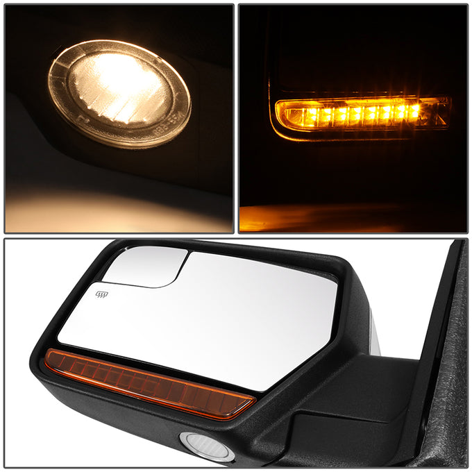 Powered Side View Mirrors With Heated, Signal, Memory <BR>13-14 Ford Expedition, 12-14 Lincoln Navigator