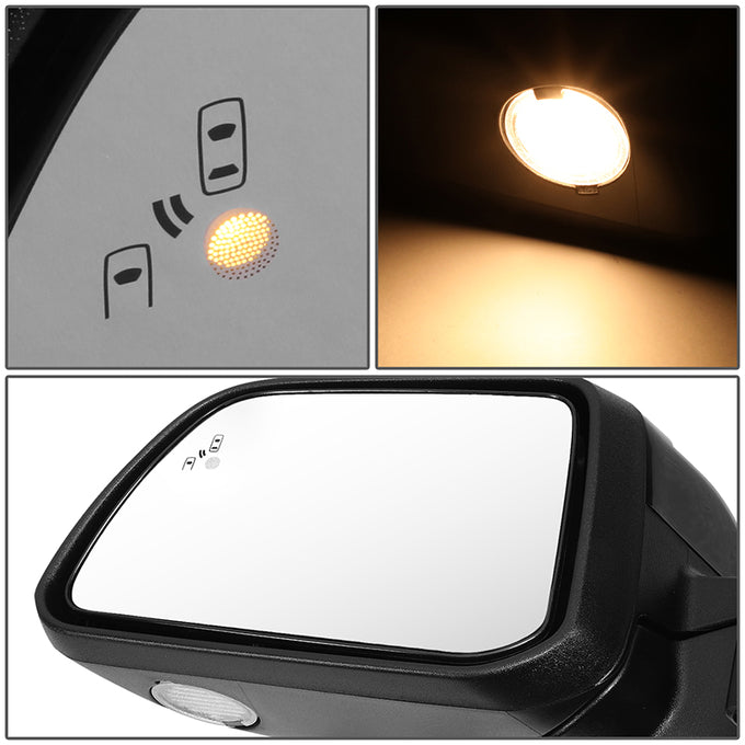 Powered Left Side Mirror w/ Heated, Blind Spot Monitor<br>11-14 Ford Edge