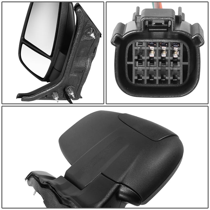 Powered Side View Mirrors <BR>18-19 Ford Transit 150, 250, 350