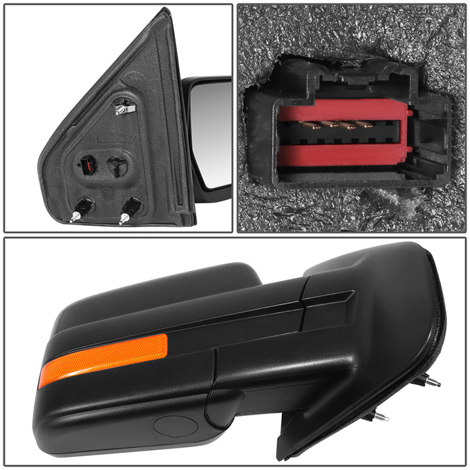 Powered Side View Mirrors With Heated, Signal <BR>11-14 Ford F-150