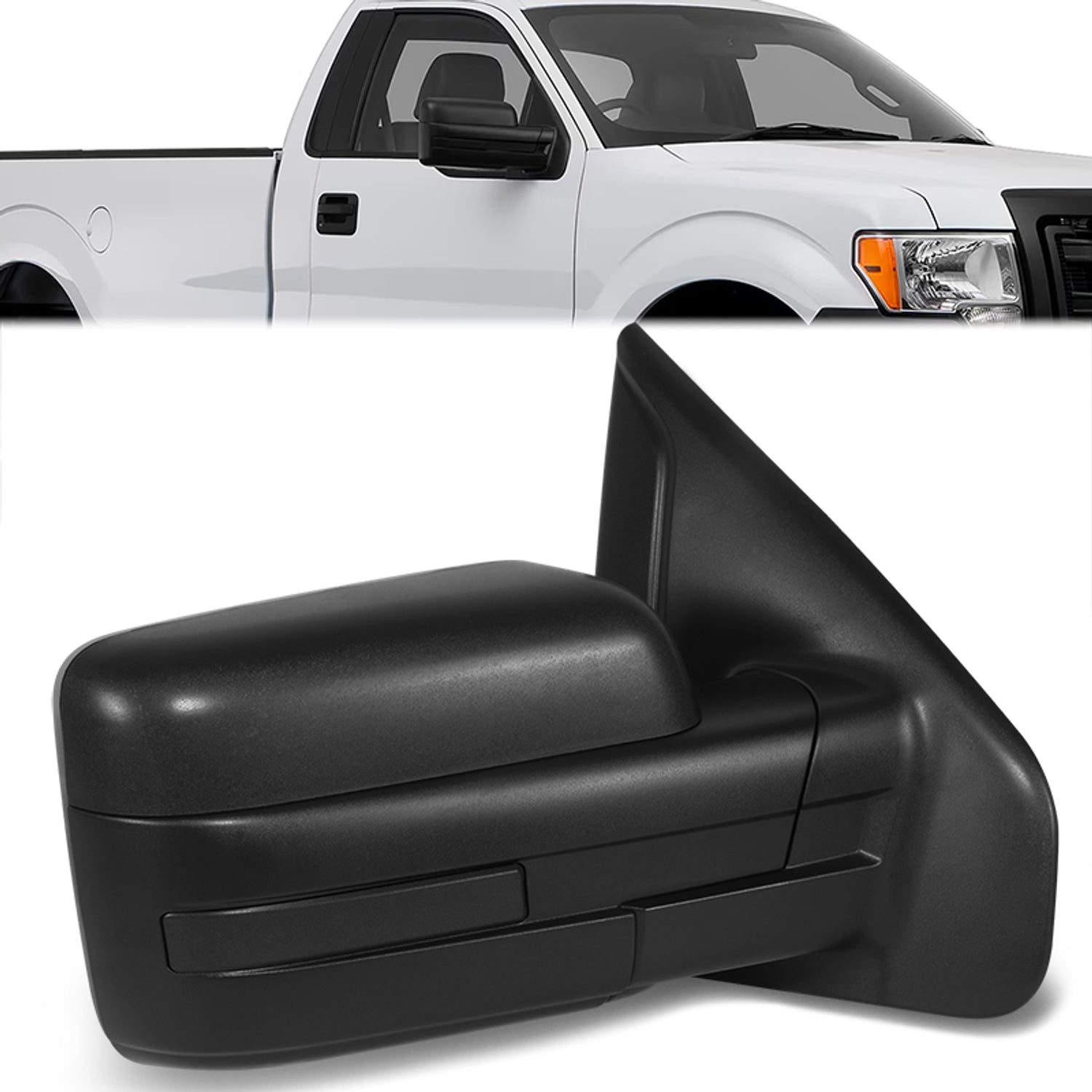 Manual Side View Mirror (Passenger)<BR>11-14 Ford F-150