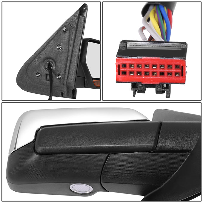 Powered Side View Mirrors With Heated, Signal, Memory <BR>13-14 Ford Expedition, 12-14 Lincoln Navigator