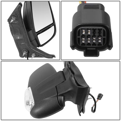 Powered Side View Mirrors With Heated, Signal <BR>18-19 Ford Transit 150, 250, 350