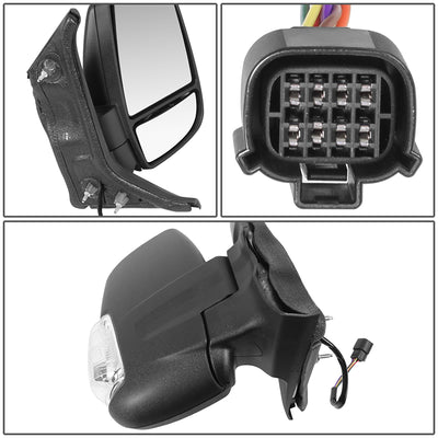 Powered Side View Mirrors With Heated, Signal <BR>20-24 Ford Transit 150