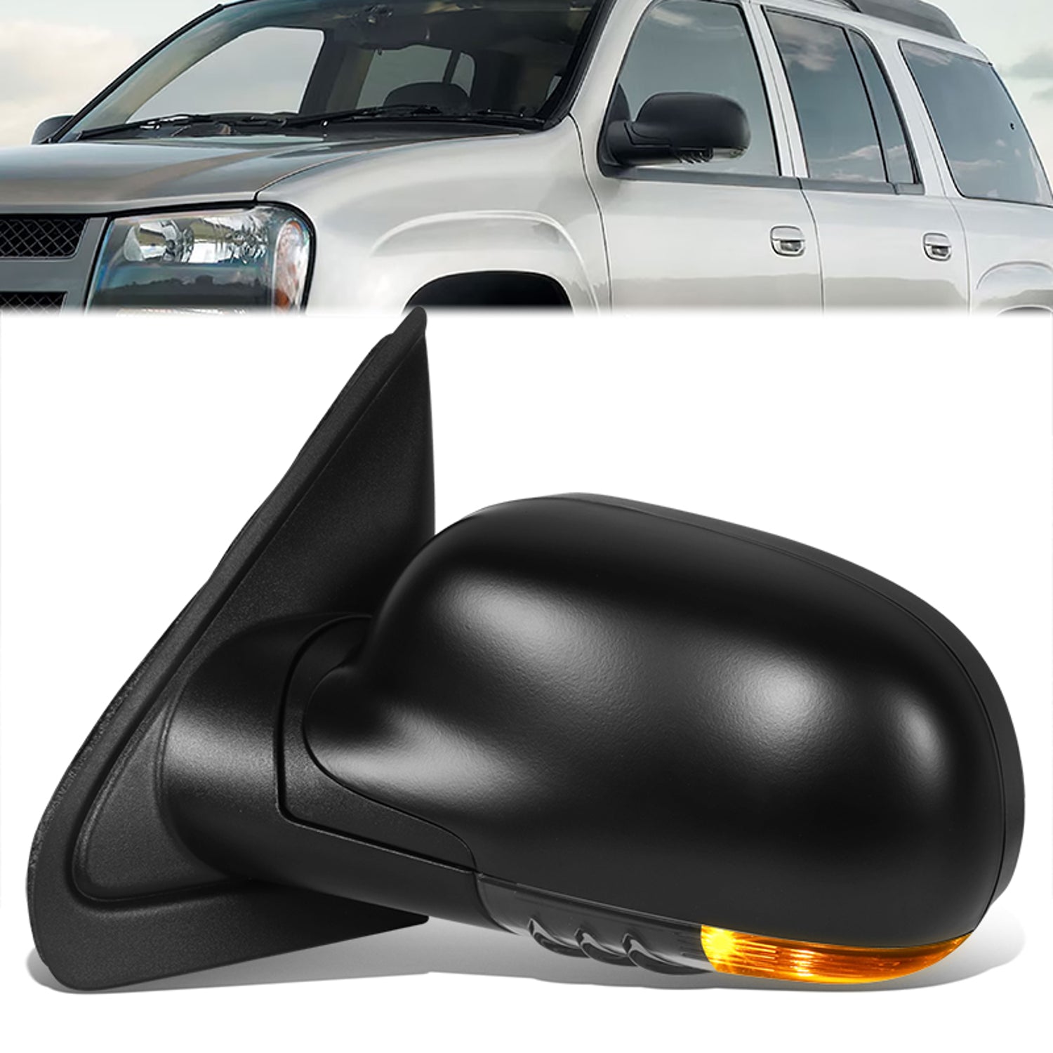 Factory Style Door Mirror (Driver Left) <BR>2007 Buick Rainier, Chevy Trailblazer, GMC Envoy