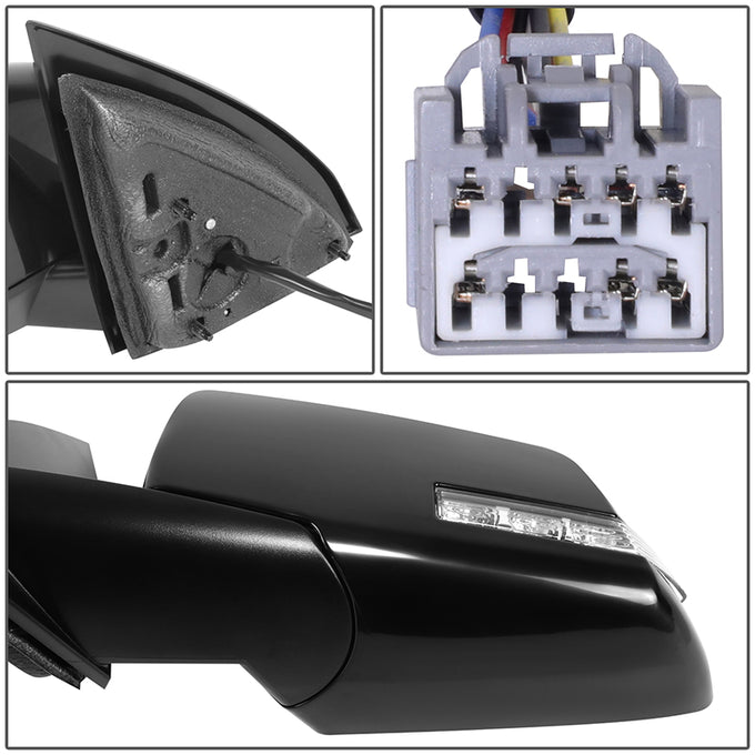 Powered Left Side Mirror W/ Heated, Signal, Blind Spot<br>09-14 Chevy Traverse
