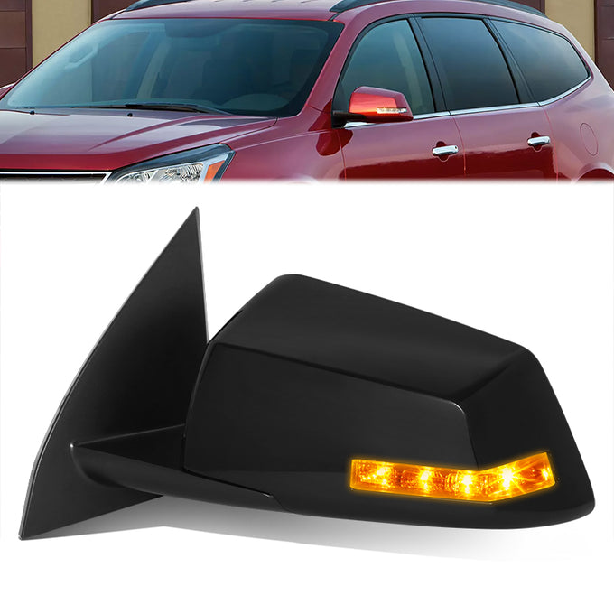 Powered Left Side Mirror W/ Heated, Signal, Blind Spot<br>09-14 Chevy Traverse