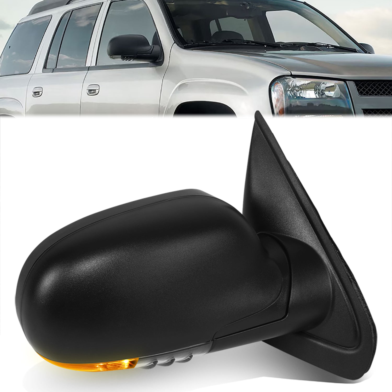 Powered Right Side Mirror W/ Heated, Signal, Memory<br>06-07 Buick Rainier, Chevy TrailBlazer, GMC Envoy