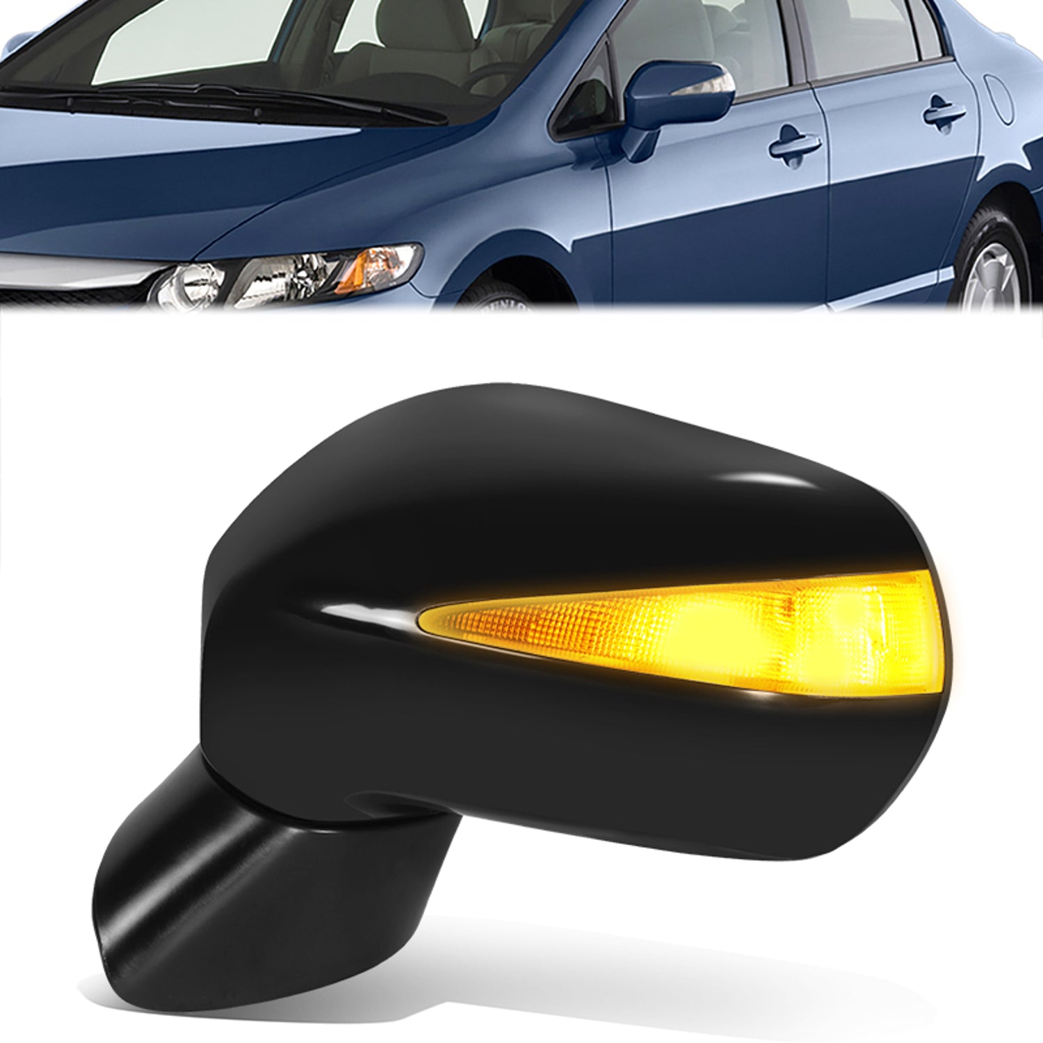 Factory Style Door Mirror (Driver Left) <BR>09-10 Honda Civic