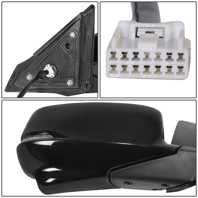 Powered Side View Mirrors With Heated, Signal <BR>13-15 Honda Accord