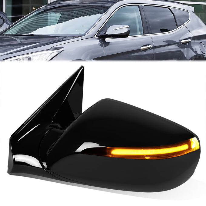 Powered Left Side Mirror W/ Heated Defroster, Signal<br>13-16 Hyundai Santa Fe Sport