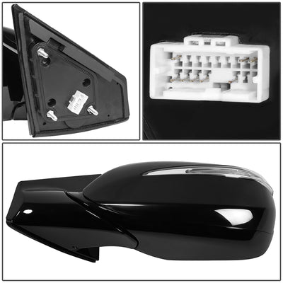 Powered Left Side Mirror W/ Heated,Blind Spot,Signal<br>13-18 Hyundai Santa Fe Sport
