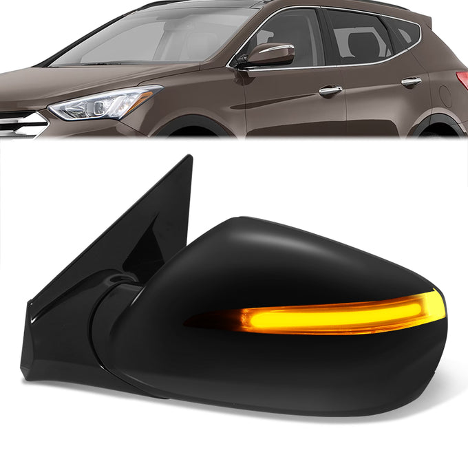 Powered Left Side Mirror W/ Heated,Blind Spot,Signal<br>13-18 Hyundai Santa Fe Sport