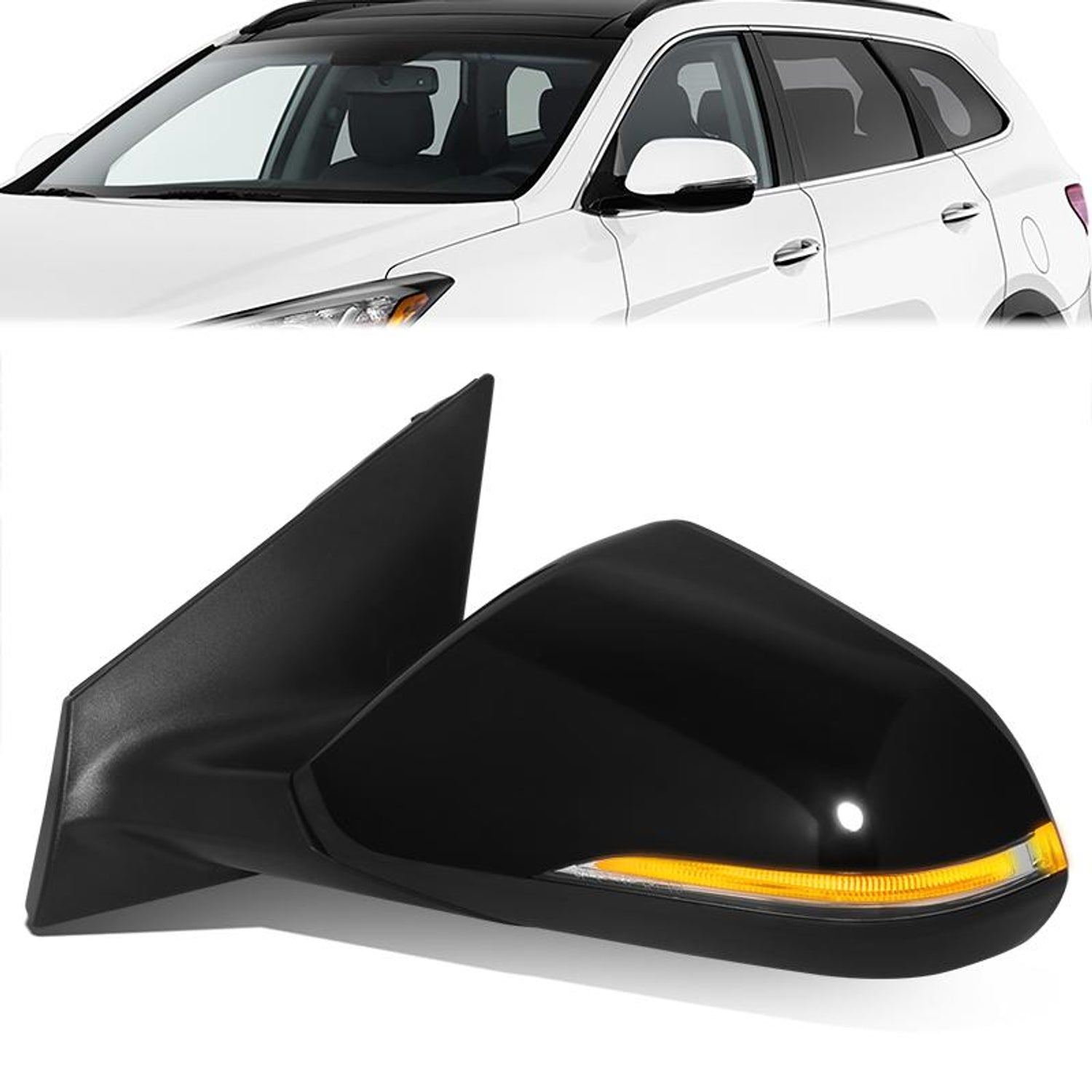 Powered Left Side Mirror W/Blind Spot <br> 15-17 Hyundai Sonata