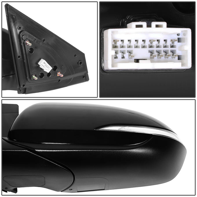 Powered Left Side Mirror W/ Heated, Signal, Blind Spot<br>17-18 Hyundai Elantra