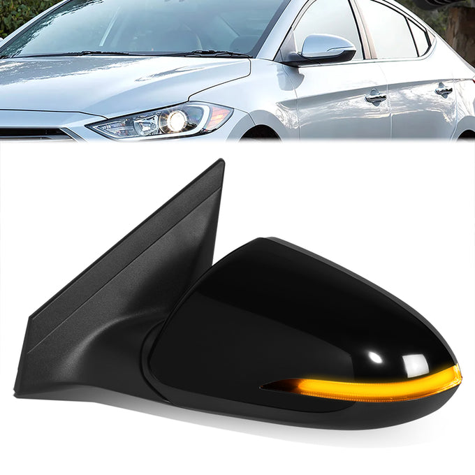 Powered Left Side Mirror W/ Heated, Signal, Memory<br>17-18 Hyundai Elantra