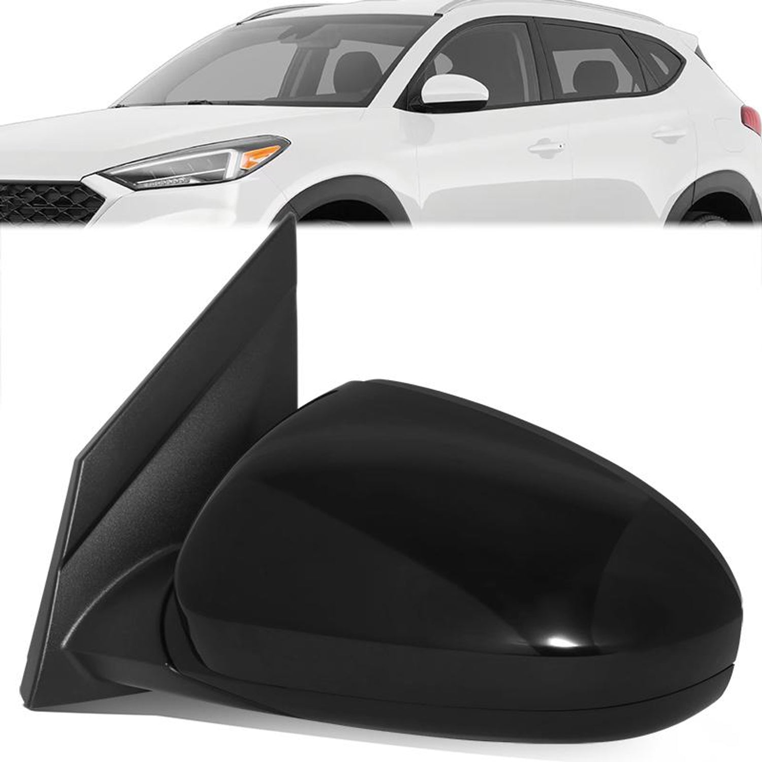 Powered Left Side Mirror W/Heated,Blind Spot <br> 19-21 Hyundai Tucson
