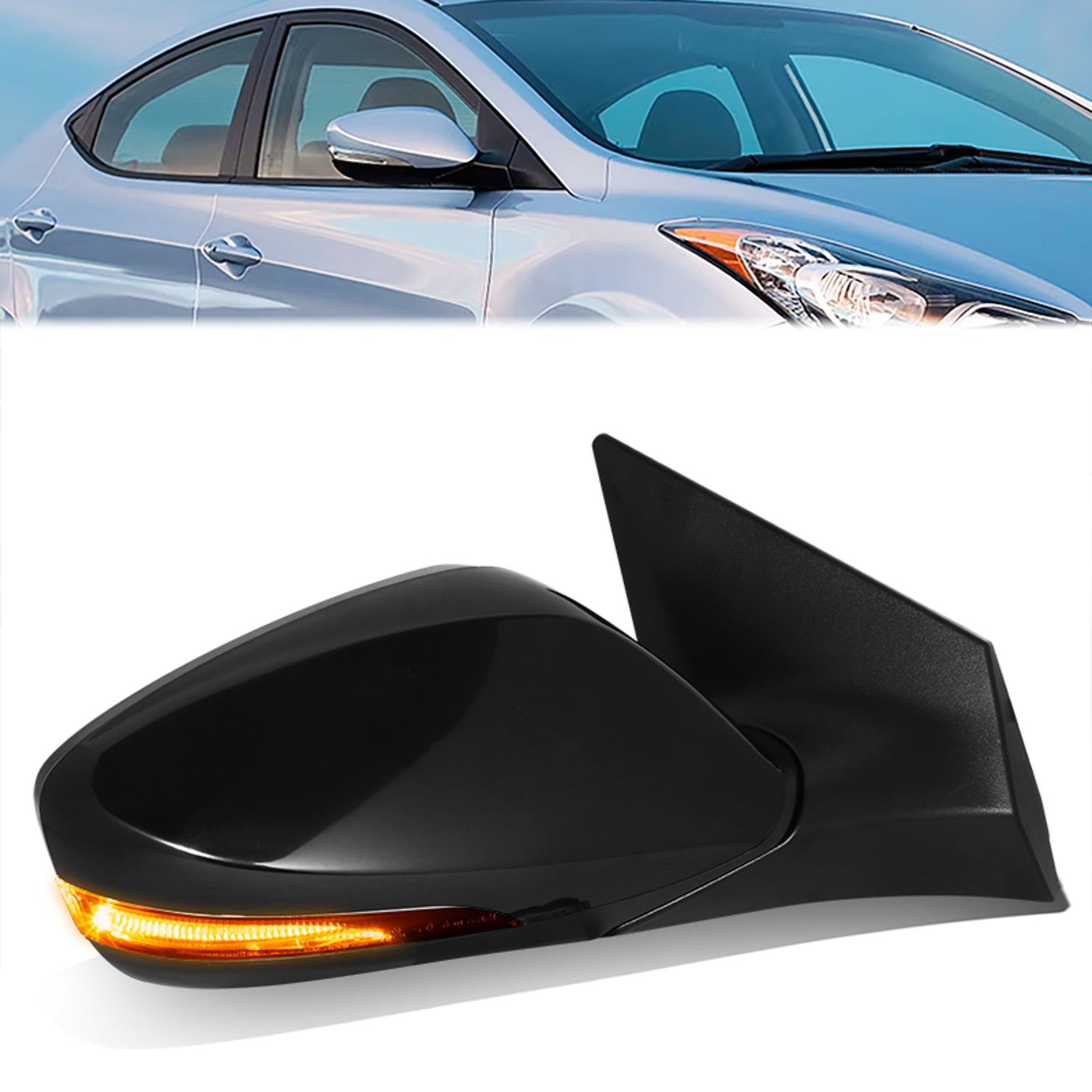 Powered Side View Mirrors <BR>11-13 Hyundai Elantra